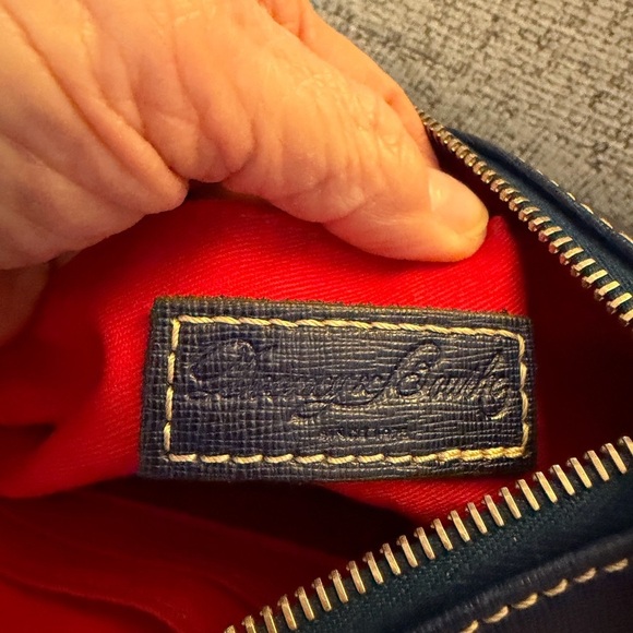 Dooney & Bourke Dark Blue Leather Crossbody Bag EUC 5x81/2 - Picture 13 of 14